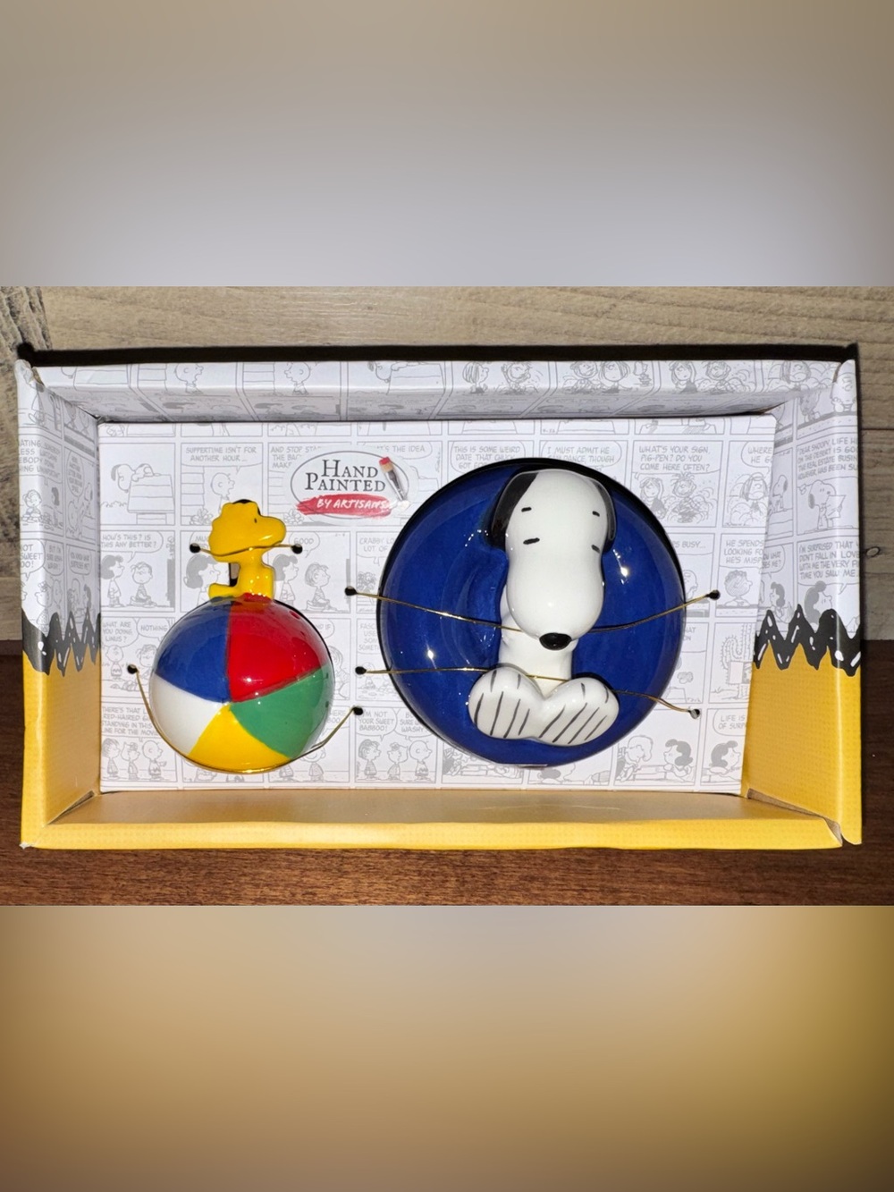 🥰 Snoopy & Woodstock Hand-Painted   "Have A Cool Day" Salt & Pepper Shaker Set